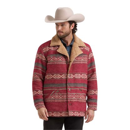 Wrangler Men's Jacquard Wrange Biking Red Jacket
