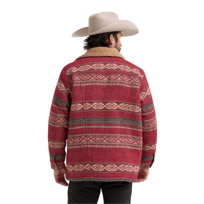 Wrangler Men's Jacquard Wrange Biking Red Jacket