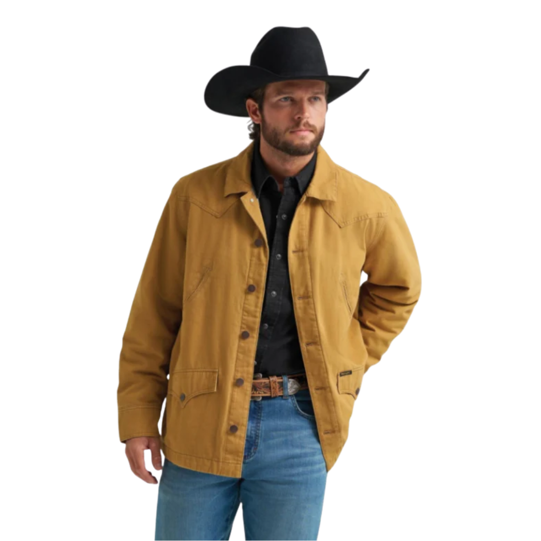Wrangler Men's Flannel Lined Barn Brown Sugar Coat