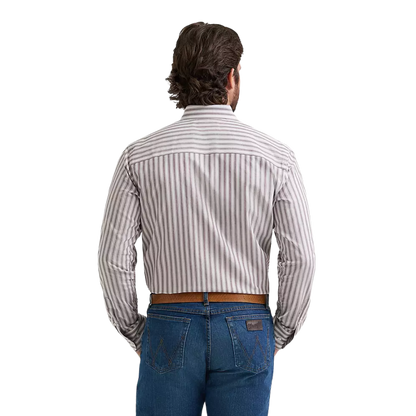 Wrangler Men's Cody Johnson Wine Stripes Shirt