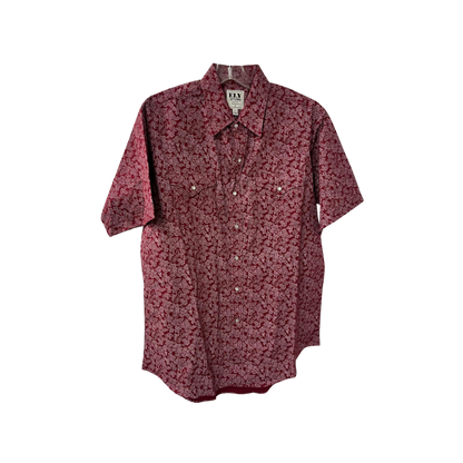 Ely & Walker Men's Red Short Sleeve Print Shirt
