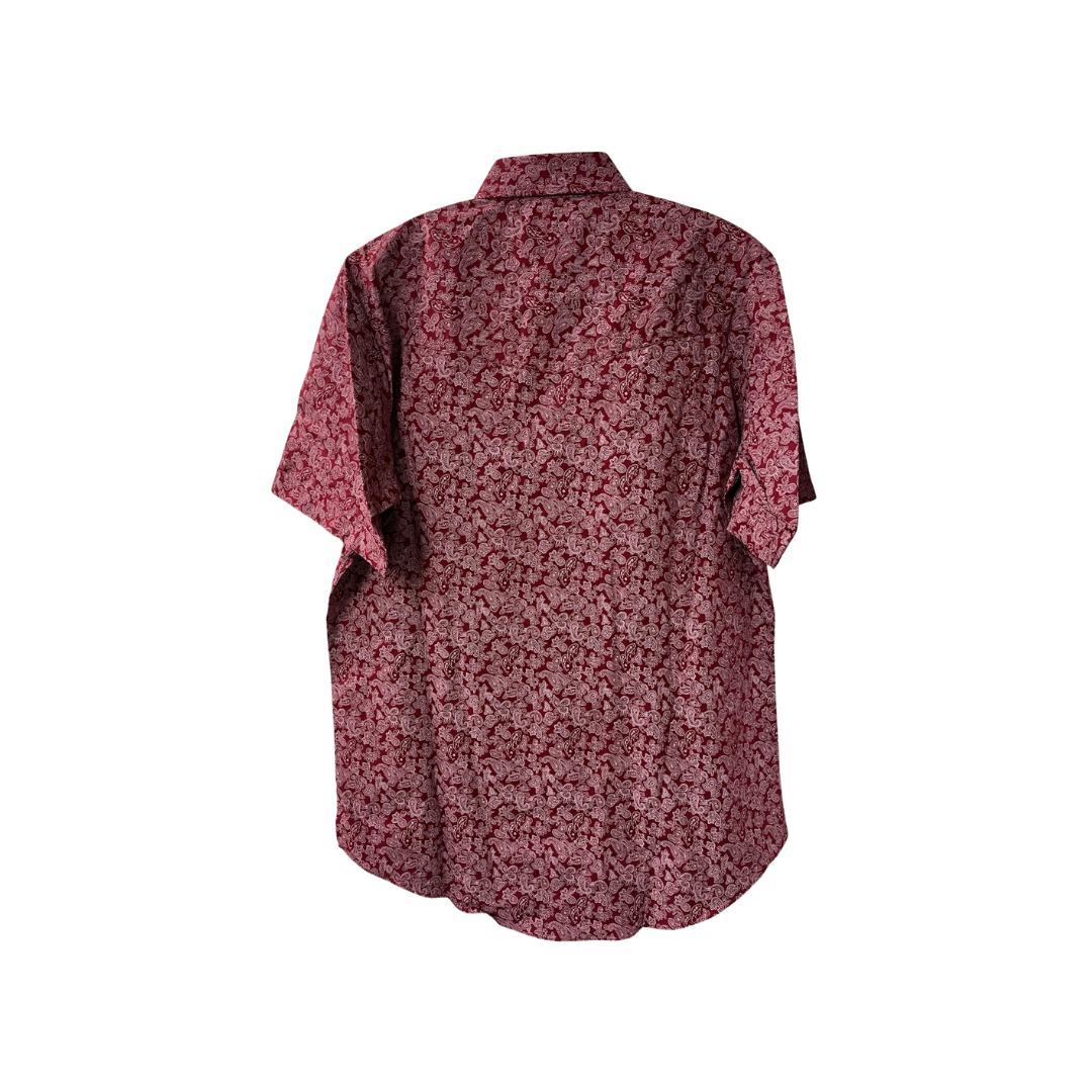 Ely & Walker Men's Red Short Sleeve Print Shirt