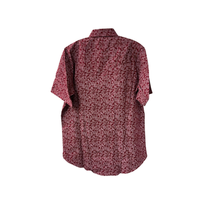 Ely & Walker Men's Red Short Sleeve Print Shirt