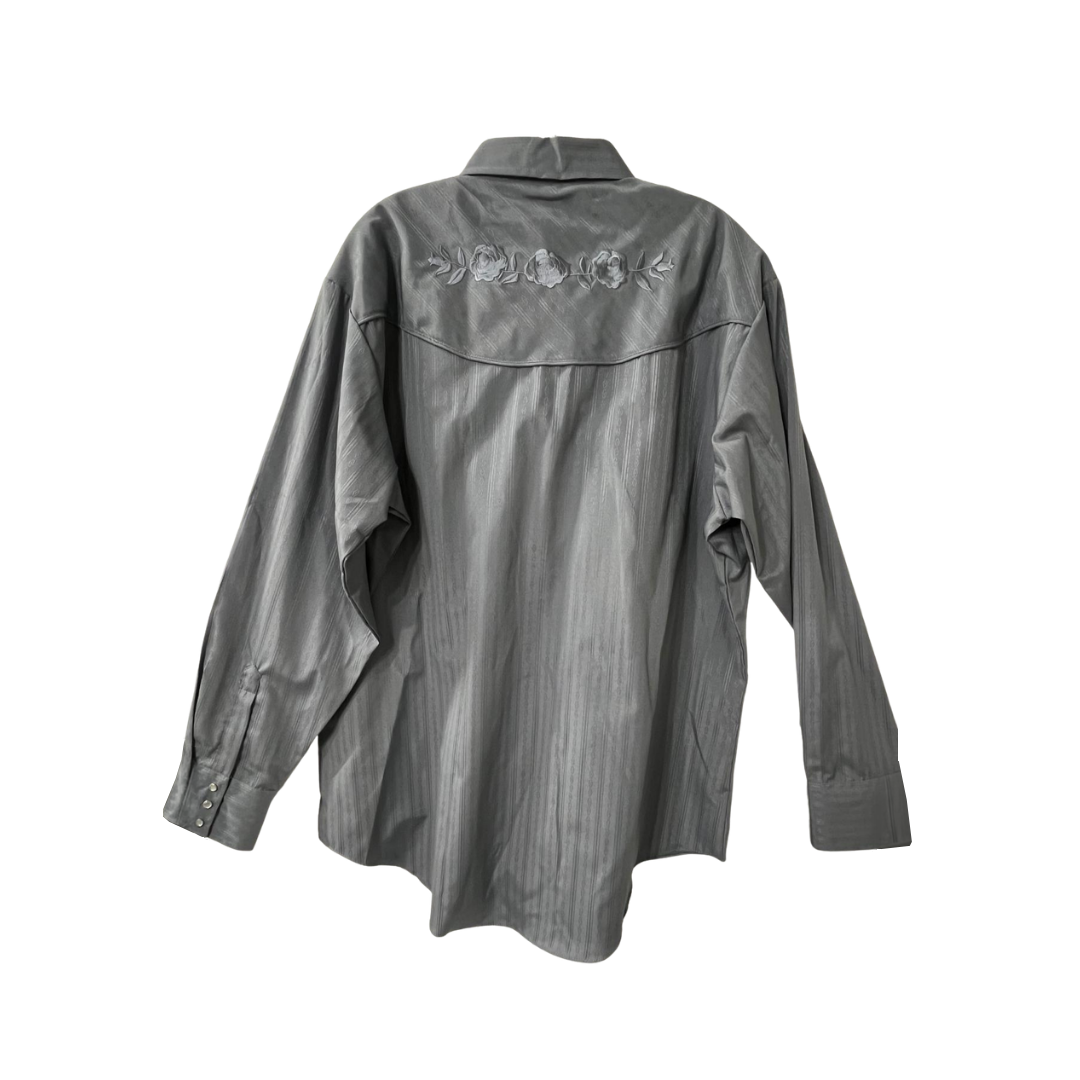 Ely & Walker Men's Embroidered Grey Shirt