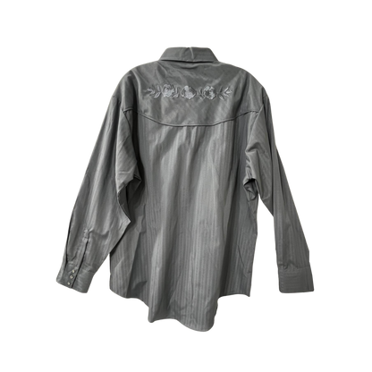 Ely & Walker Men's Embroidered Grey Shirt
