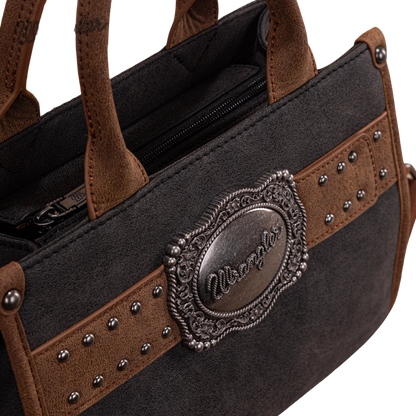 Wrangler Women's Cow Print Black Tote