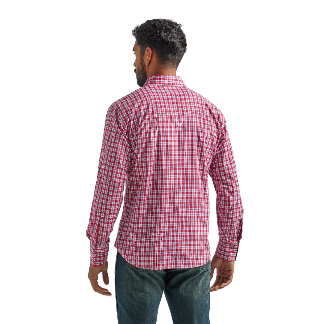 Wrangler Men's Western Snap Red Shirt -Big
