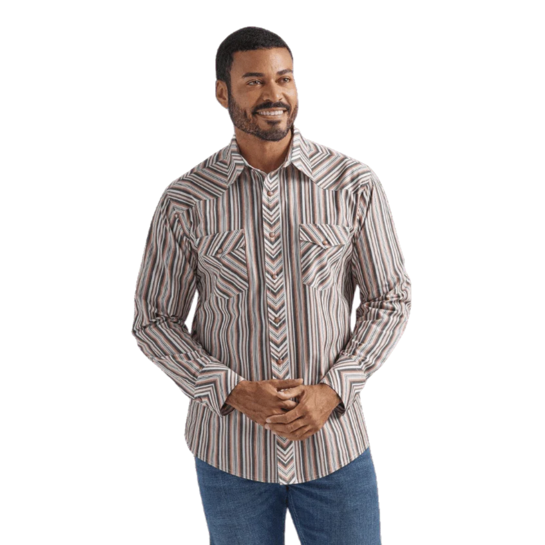 Wrangler Men's Silver Edition Copper Brown Shirt