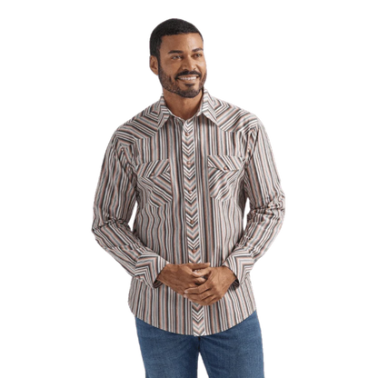 Wrangler Men's Silver Edition Copper Brown Shirt