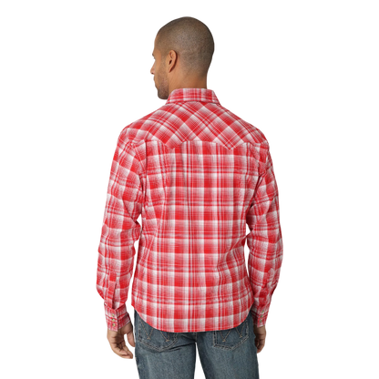 Wrangler Men's Retro Snap Pocket Red Shirt
