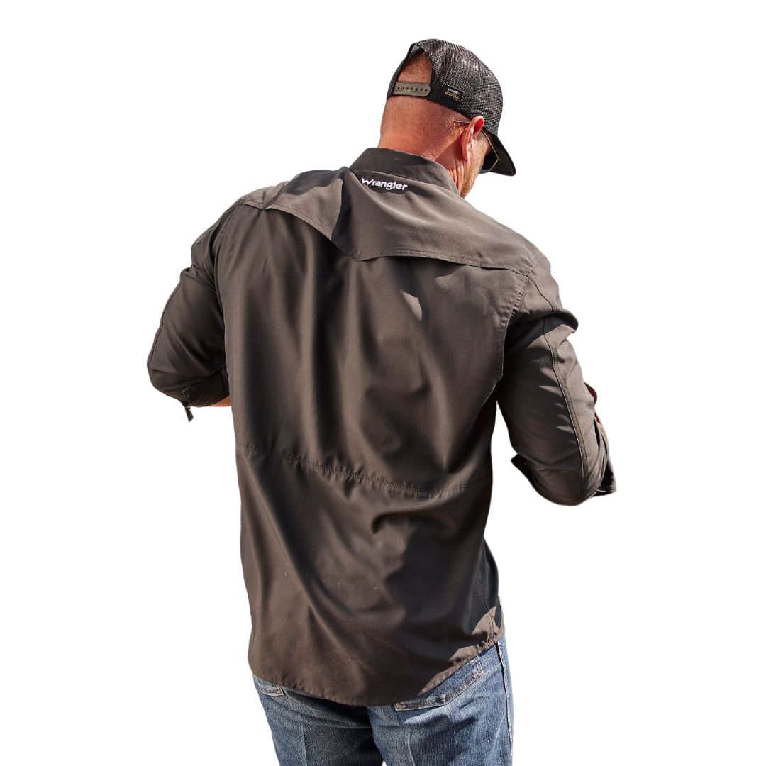 Wrangler Men's Performance Snap Black Shirt