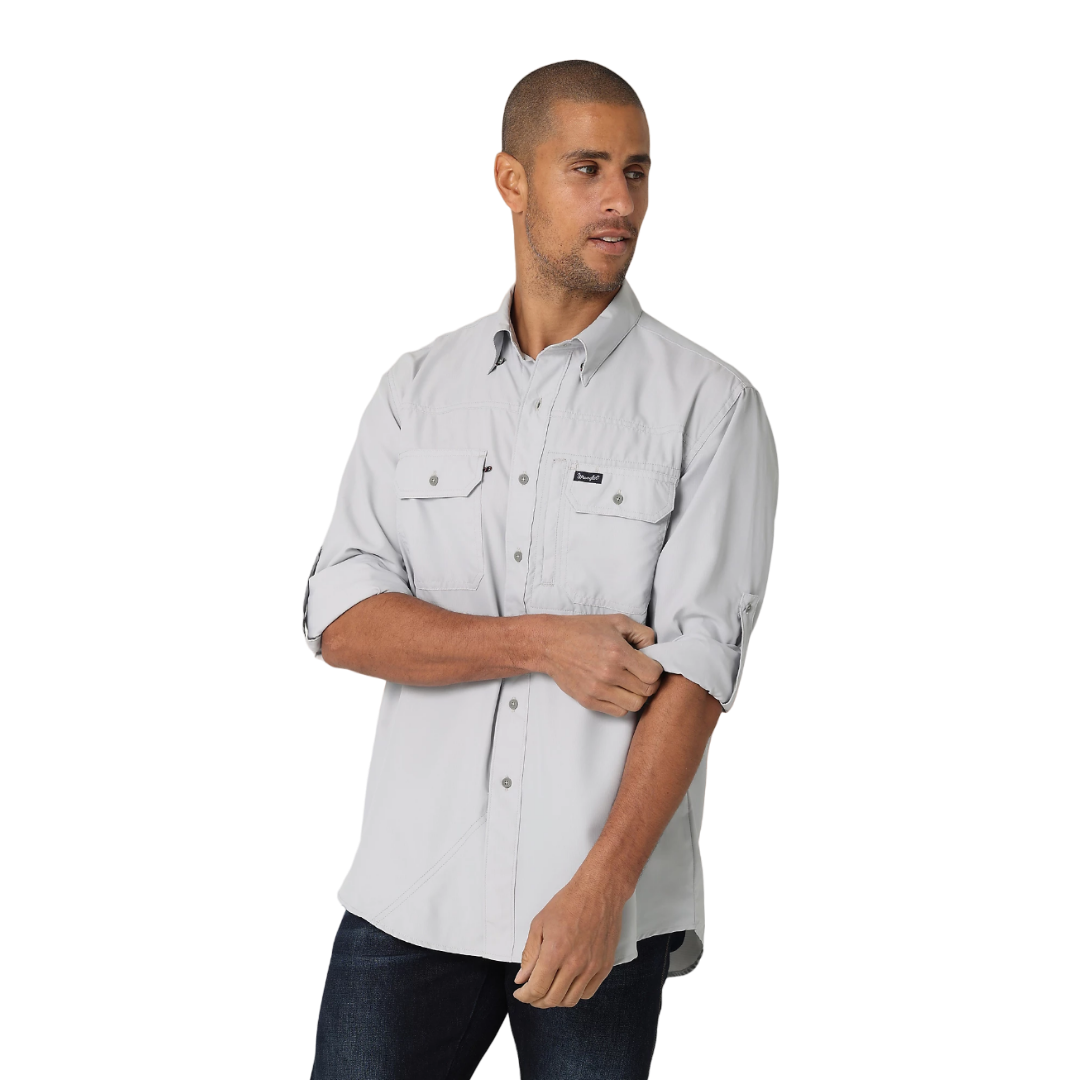 Wrangler Men's Performance Button White Shirt