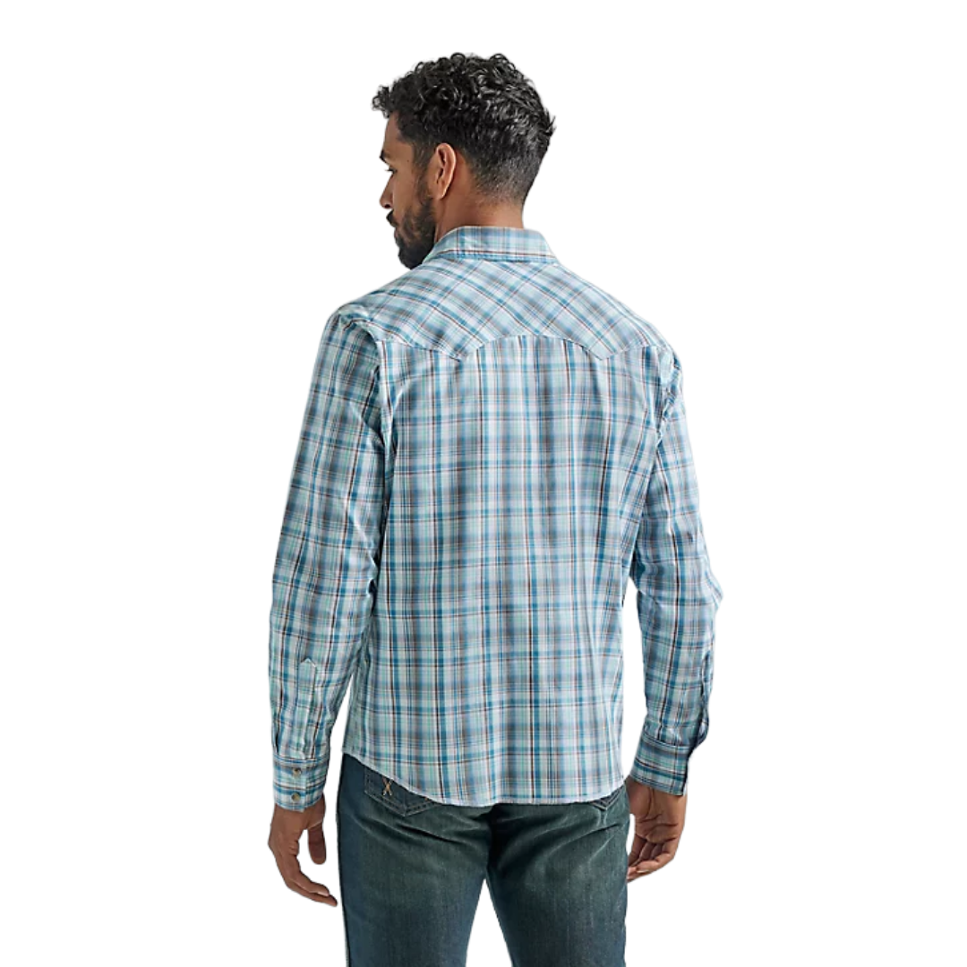 Wrangler Men's Fashion Western Snap Plaid Shirt