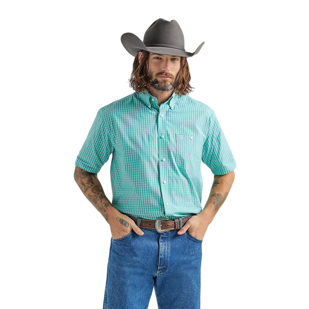 Wrangler Men's George Strait Turquoise Shirt