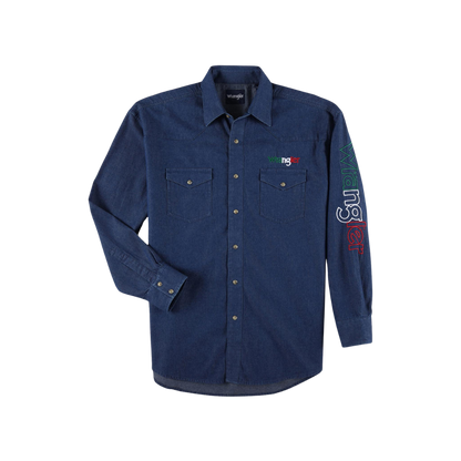 Wrangler Men's Denim Mexico Blue Shirt