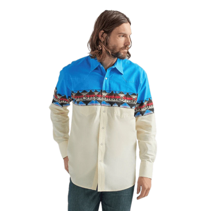 Wrangler Men's Checotah Long Sleeve Multicolor Shirt