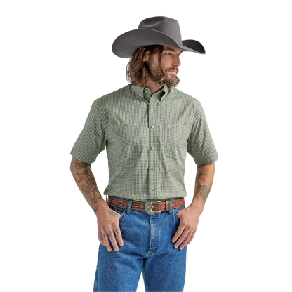 Wrangler George Strait Short Sleeve Green Shirt