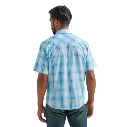Men's Wrangler Fashion Snap Western Blue Shirt
