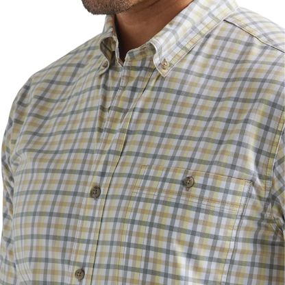 Wrangler Men's Wear Short Sleeve Wrinkle Multicolor Shirt