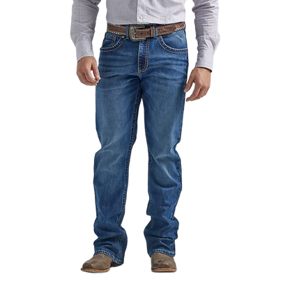 Wrangler Men's Rock 47 Slim Fit Blue Jeans
