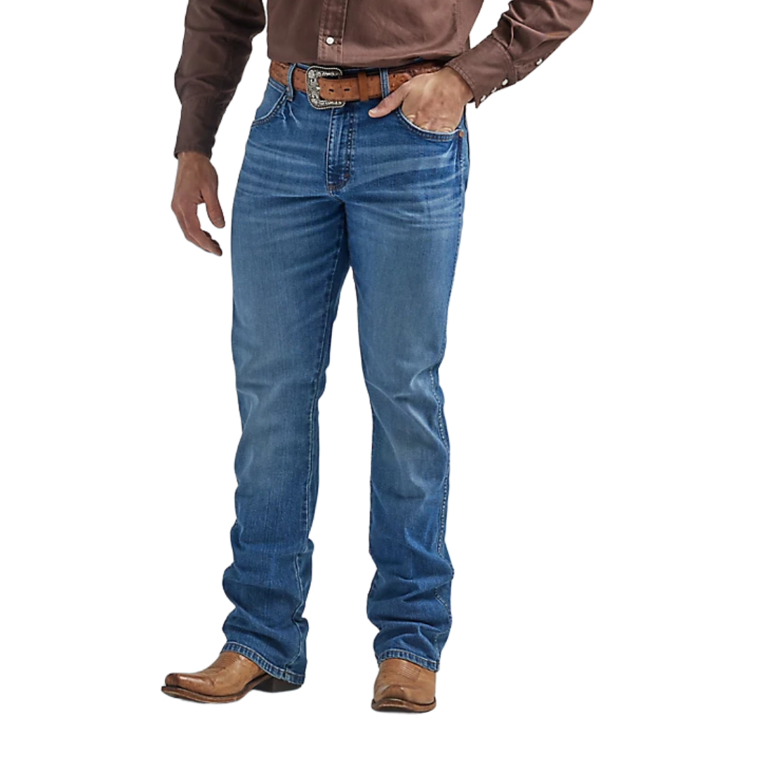 Wrangler Men's Retro Slim Fit Blue Jeans