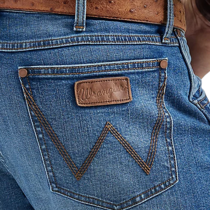 Wrangler Men's Retro Slim Fit Blue Jeans