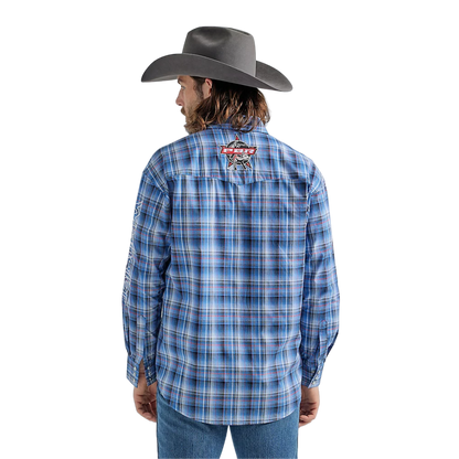 Wrangler Men's PBR Logo Navy Blue Shirt