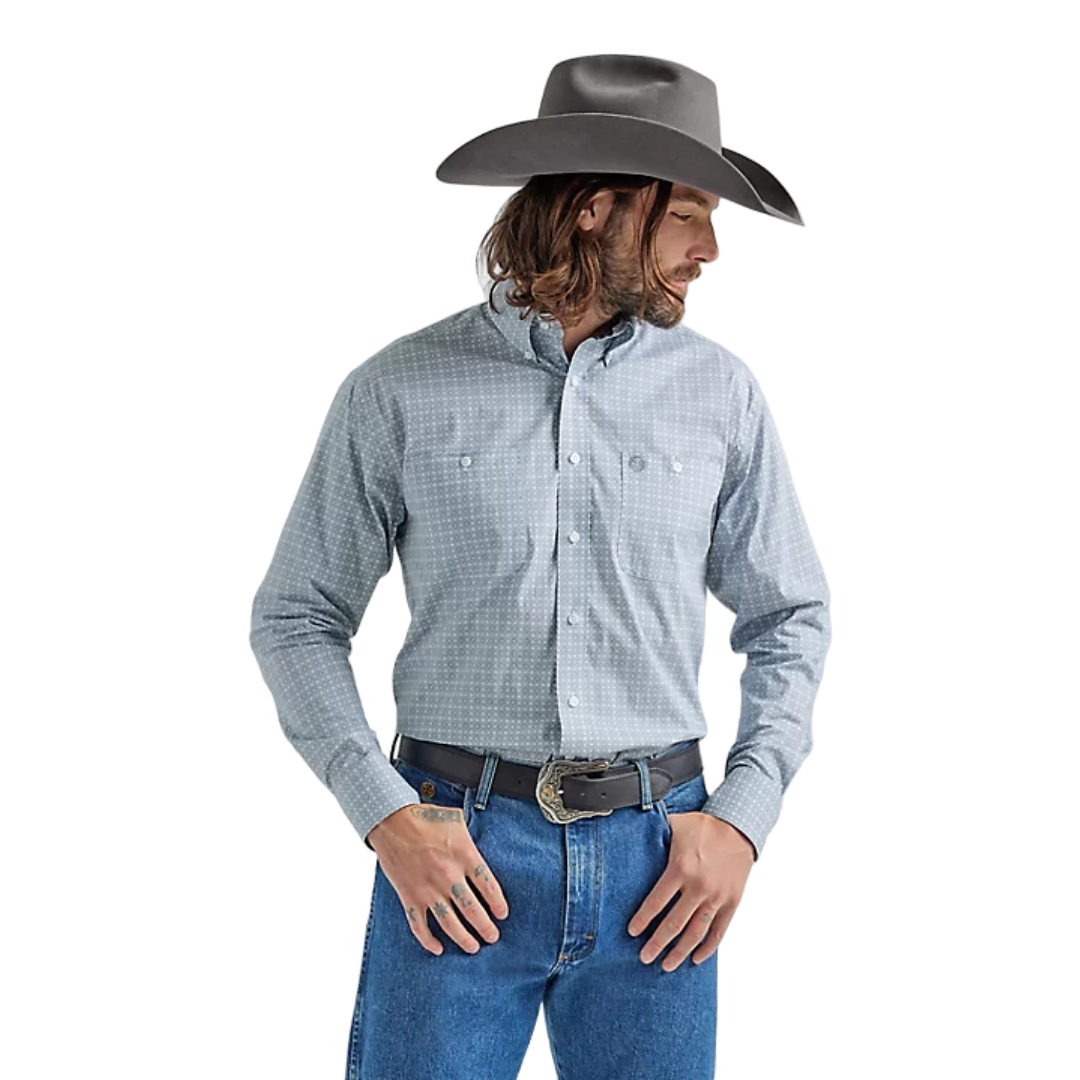 Wrangler Men's George Strait Grey Shirt