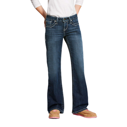 Ariat Youth Girl's Entwined Boot Cut Blue Jeans