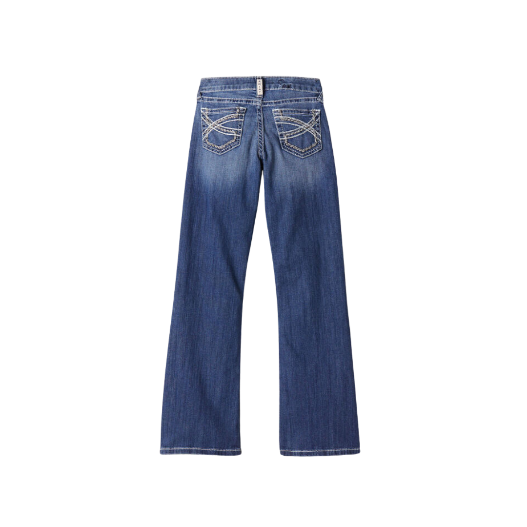 Ariat Youth Girl's Entwined Boot Cut Blue Jeans