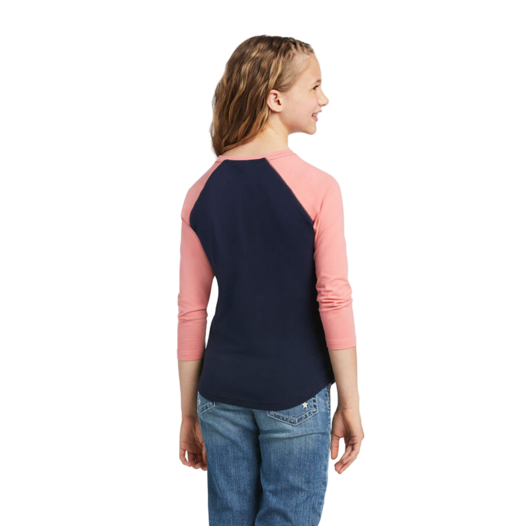 Ariat Youth Girl's Real Firebird Blue Tee Shirt