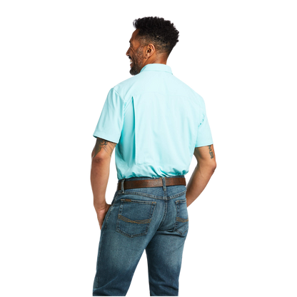 Ariat Men's Venttek Outbound Fitted Araba Blue Shirt