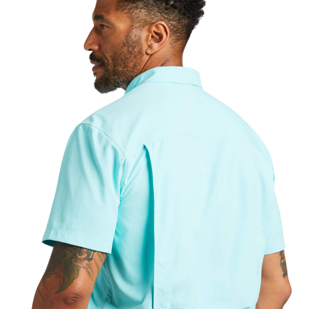 Ariat Men's Venttek Outbound Fitted Araba Blue Shirt
