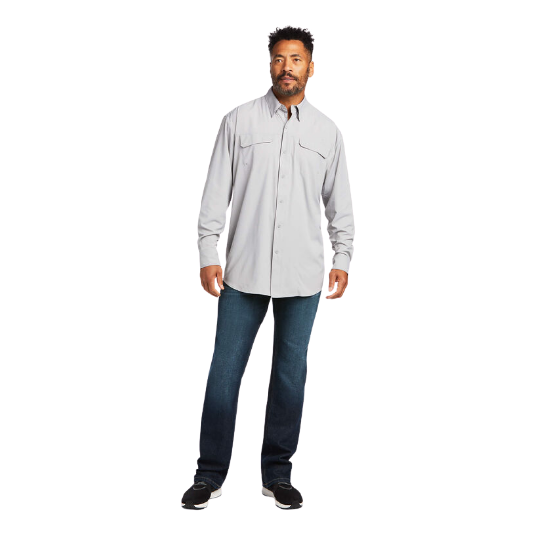 Ariat Men's Venttek Outbound Classic Fit Echo Grey Shirt