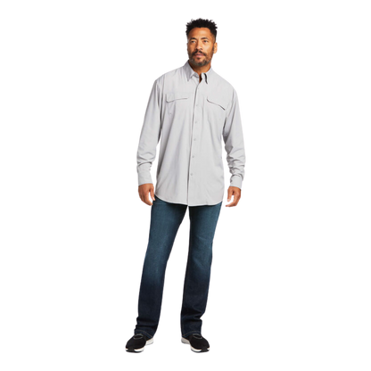 Ariat Men's Venttek Outbound Classic Fit Echo Grey Shirt