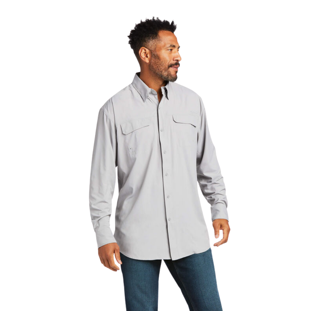 Ariat Men's Venttek Outbound Classic Fit Echo Grey Shirt