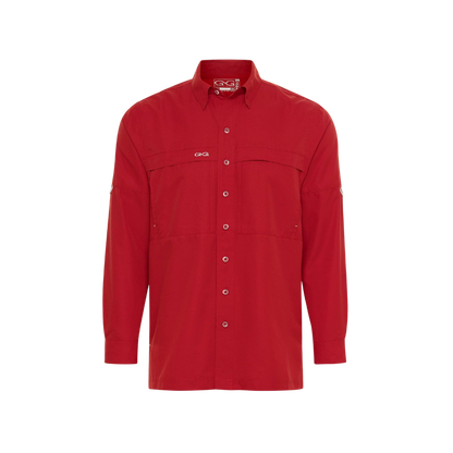 Gameguard Men's Microfiber Longsleeve Crimson Shirt - Extra Big