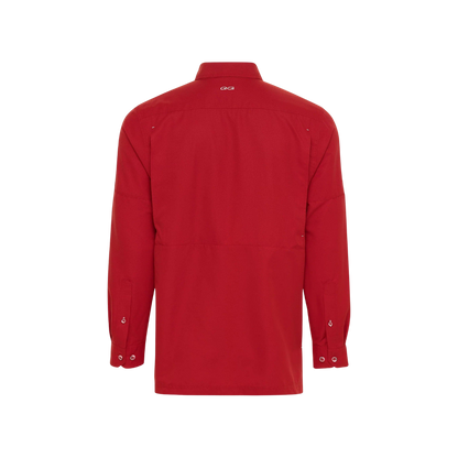 Gameguard Men's Microfiber Longsleeve Crimson Shirt - Extra Big