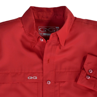 Gameguard Men's Microfiber Longsleeve Crimson Shirt - Extra Big