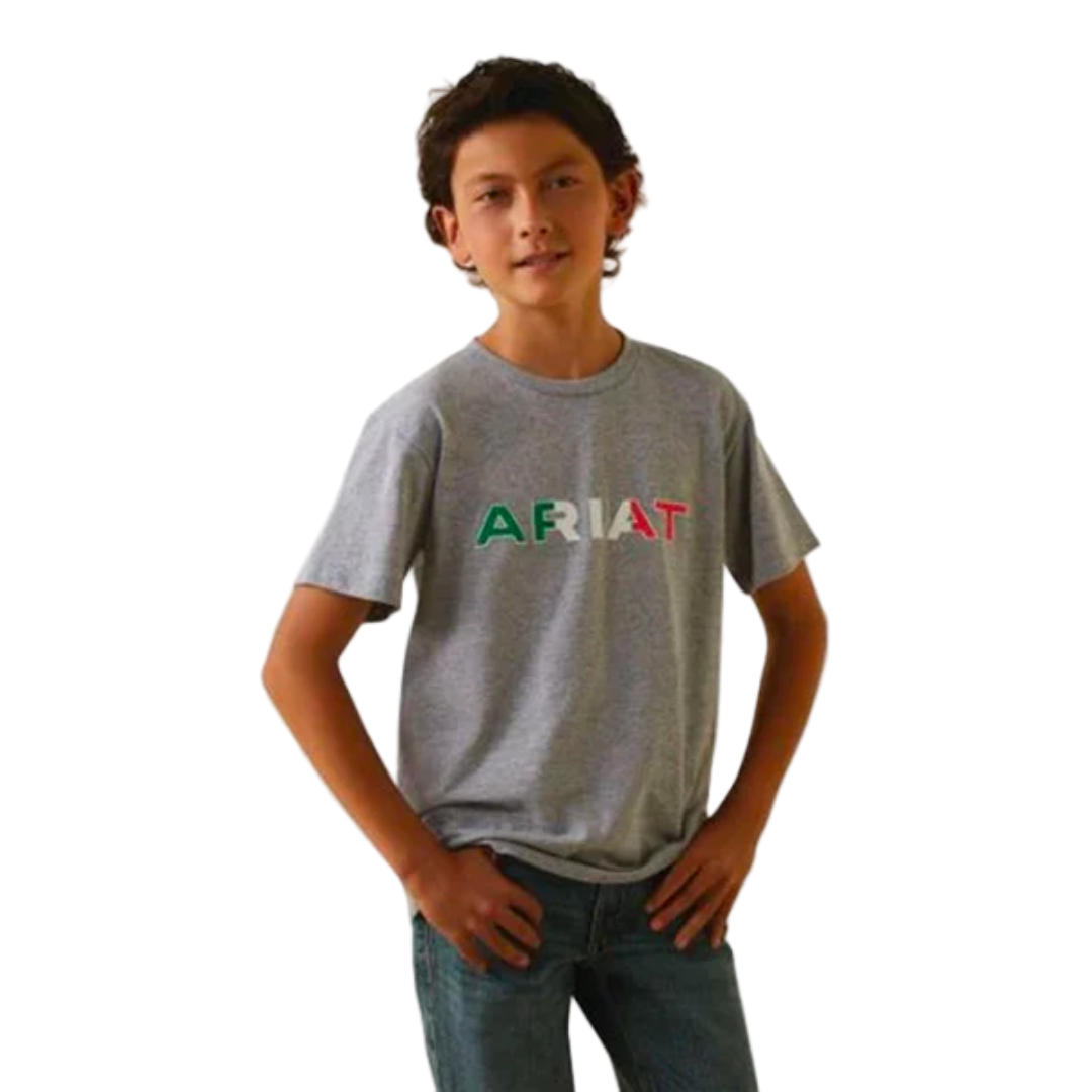 Ariat Youth Boy's Viva Mexico Independent Grey Shirt