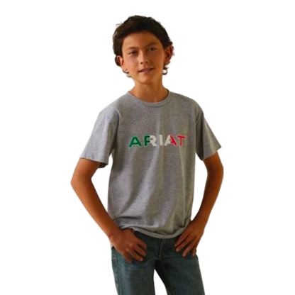 Ariat Youth Boy's Viva Mexico Independent Grey Shirt