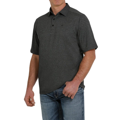 Cinch Men's Black Athletic Polo T-Shirt
