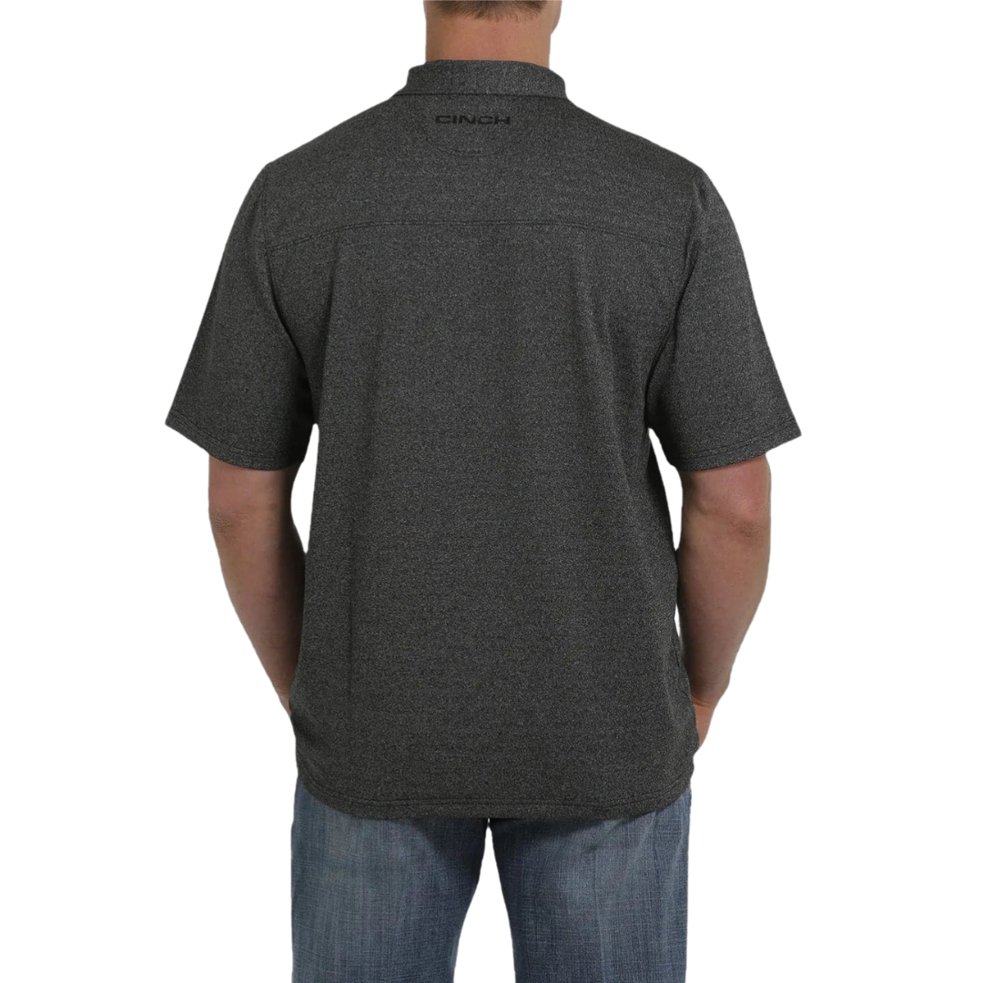 Cinch Men's Black Athletic Polo T-Shirt