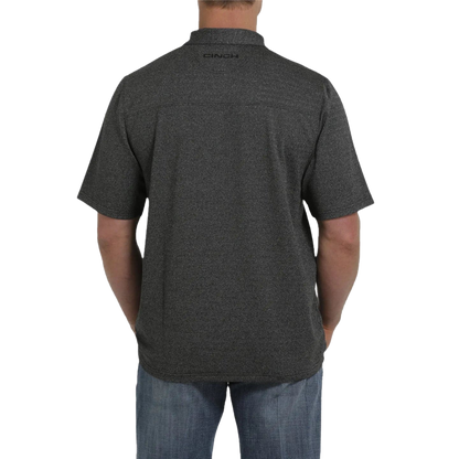 Cinch Men's Black Athletic Polo T-Shirt