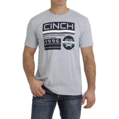 Cinch Men's Western Company Crew Neck Grey Tee Shirt