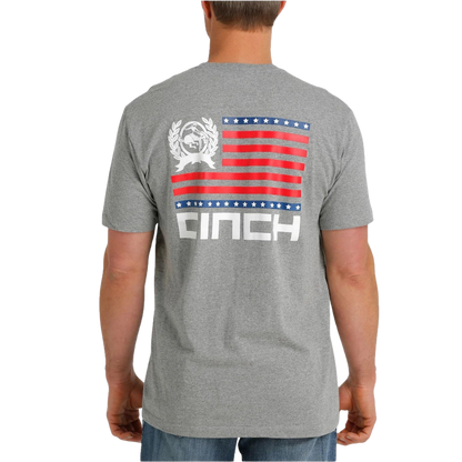 Cinch Men's Grey Patriotic T-Shirt