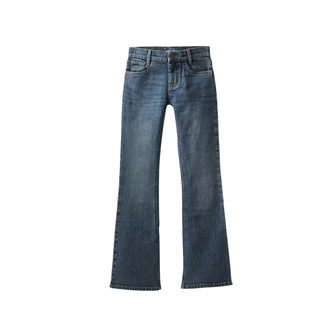Cruel Toddler Girl's Blue Lucy Mid Rise Bootcut Jeans
