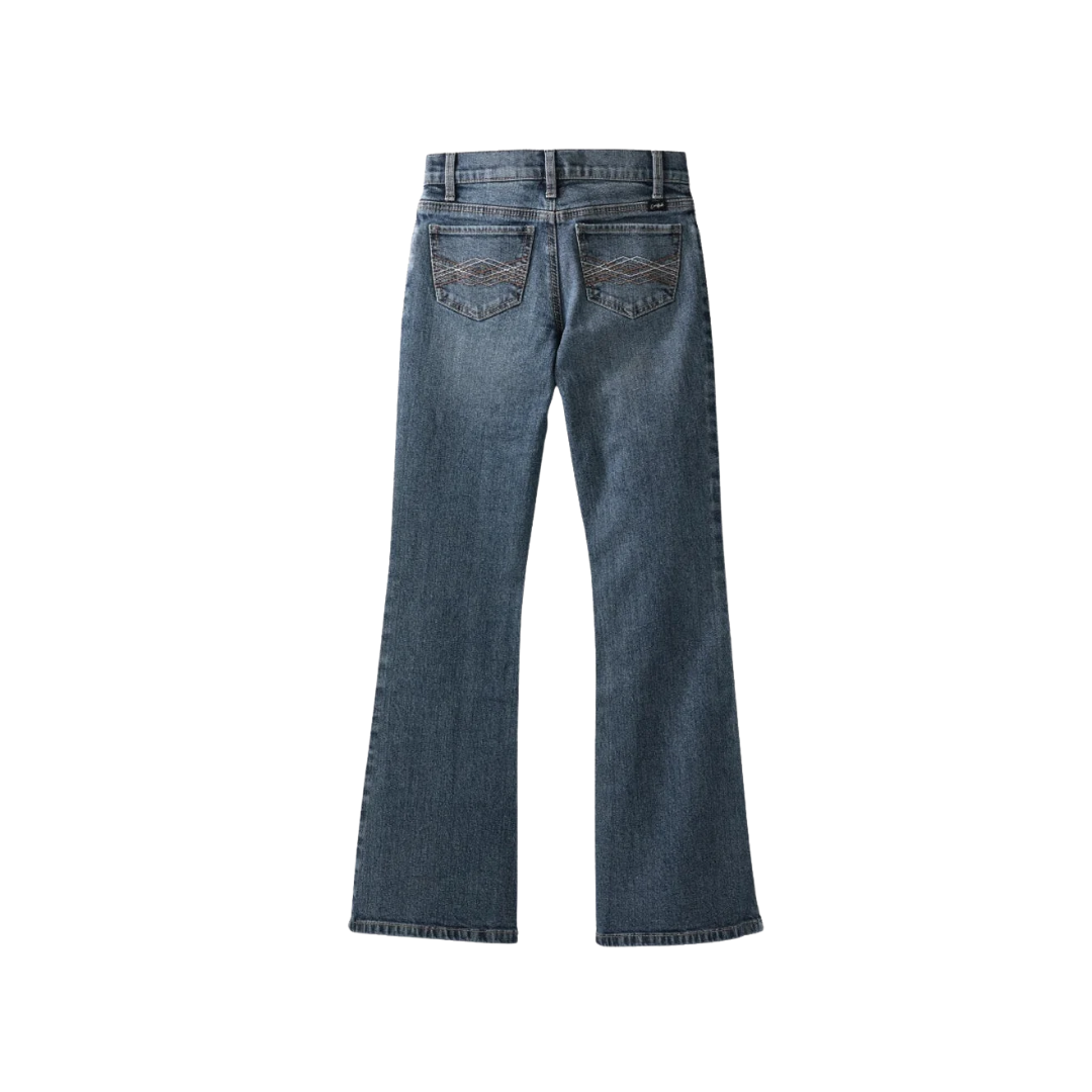 Cruel Toddler Girl's Blue Lucy Mid Rise Bootcut Jeans
