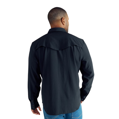 Tecovas Men's Performance Pearl Snap Black Shirt