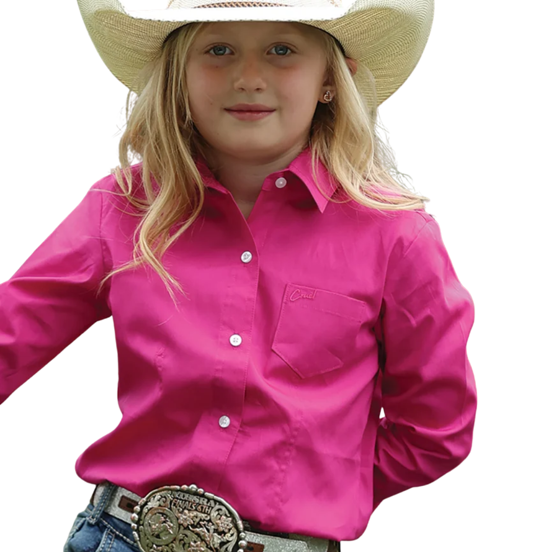 Cruel Denim Youth Girl's Solid Pink Shirt
